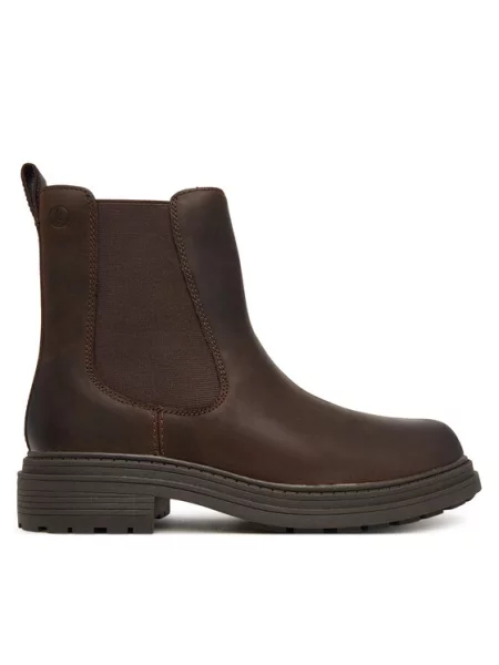 Členková obuv s elastickým prvkom Clarks Top hnedá