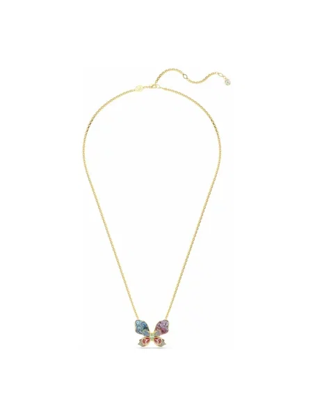 Lniany naszyjnik Swarovski żółty