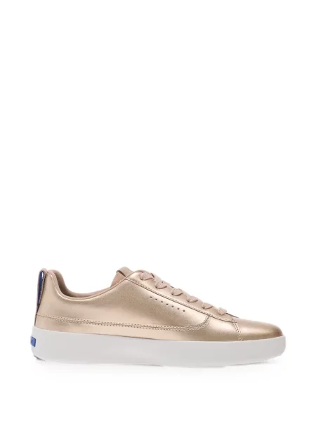Sneakerși Geox cu șireturi din dantelă roz