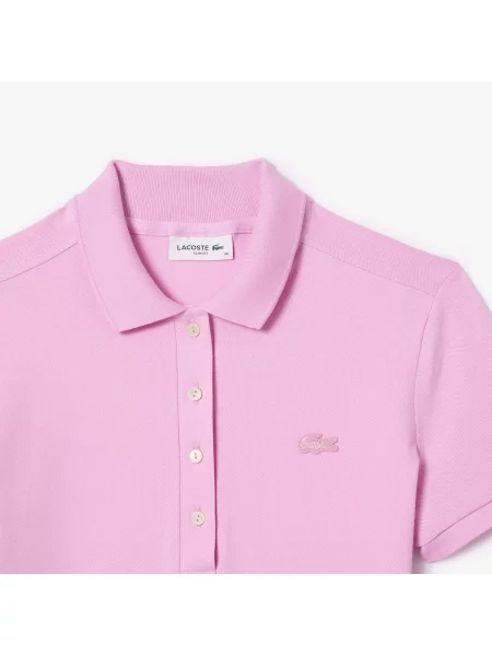 Lacoste Koszulka Polo Slim Fit Z Elastycznej Bawełny Piqué biała