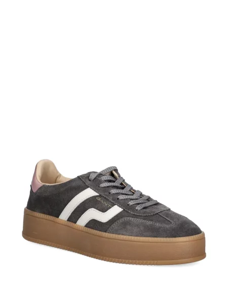 Sneakerși Gant din piele de căprioară cu platformă gri