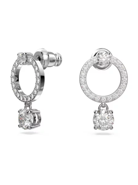 Kolczyki Swarovski z dżetami szare