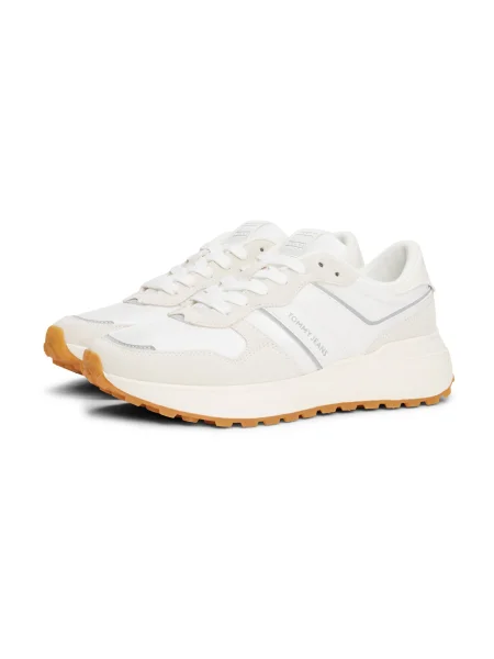 Dámske topánky Tommy Jeans Cleated Runner ecru biela