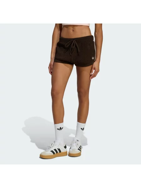 Adidas Originals szorty dresowe brązowe