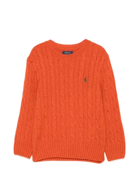 Sweter dziecięcy Polo Ralph Lauren pomarańczowy
