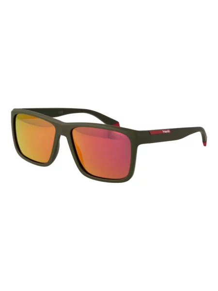 Okulary przeciwsłoneczne Polaroid PLD military green/red multilayer polarized zielone