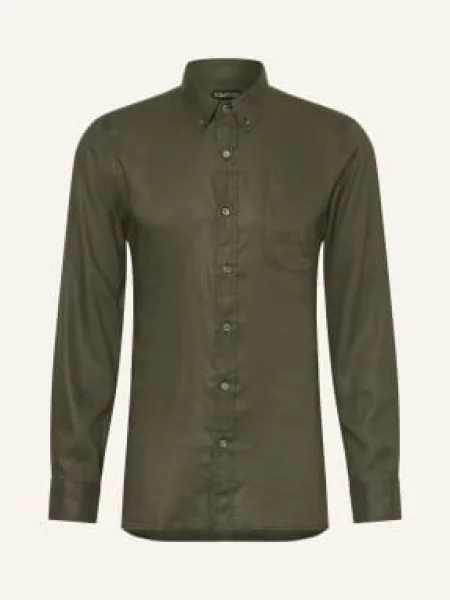 Tom Ford Košile Slim Fit khaki