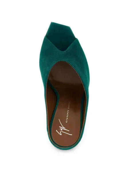 Sandale Giuseppe Zanotti din piele de căprioară verde