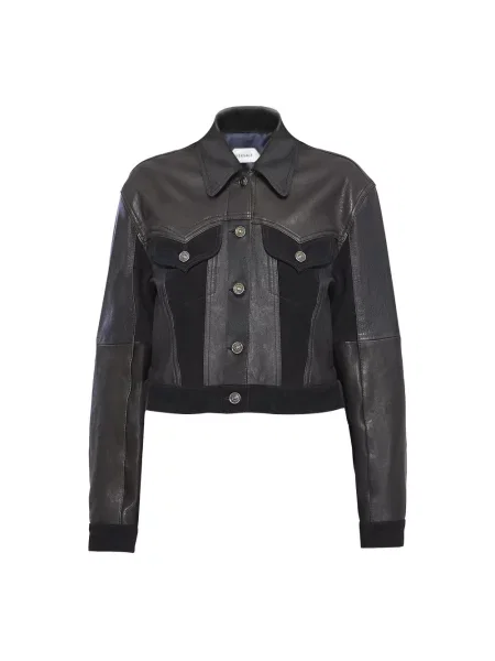 Kurtka skórzana Versace czarna