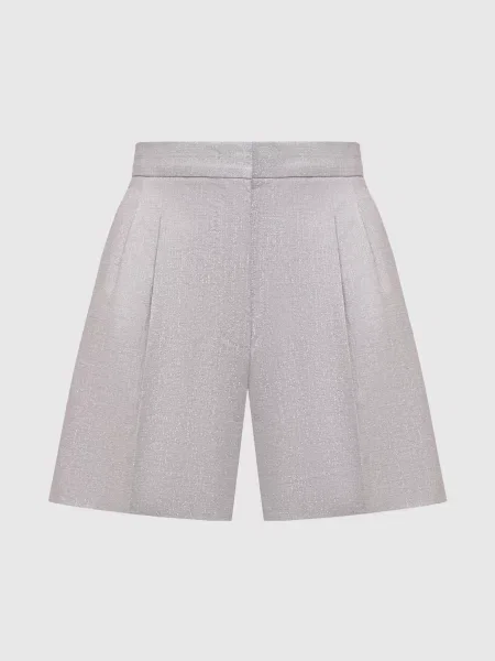 Шорти FAVILLA з льоном Max Mara сірі