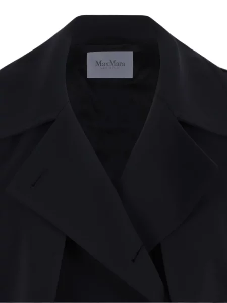 Palton Max Mara cu două rânduri de nasturi negru