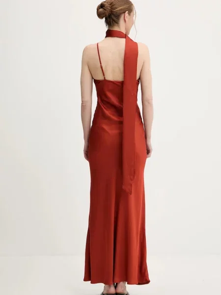 Answear Lab rochie rosu maxi drept