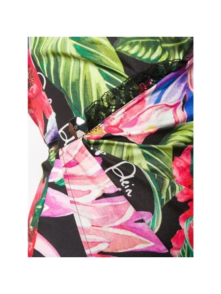 Sukienka mini Philipp Plein w kwiatki czarna