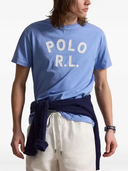 Hímzett kordbársony hosszú ing Polo Ralph Lauren lila