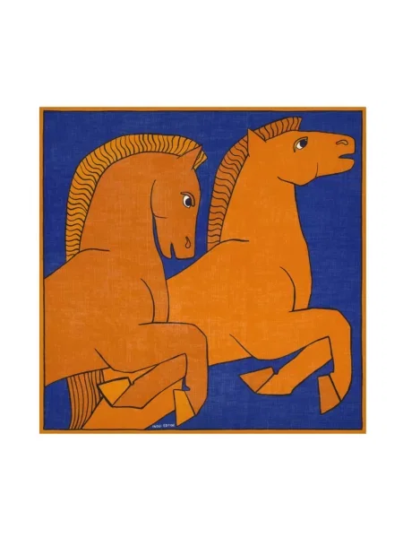 Szal Inoui Editions wełniana niebieska