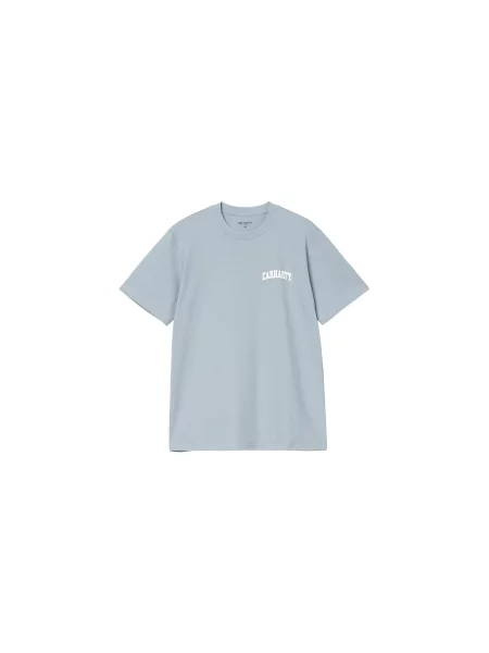 Carhartt WIP S/S University Script T-Shirt Dusty Ice Mężczyźni Koszulki Carhartt WIP Size: S niebieski