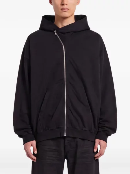 Hanorac cu glugă Rick Owens Drkshdw asimetric negru