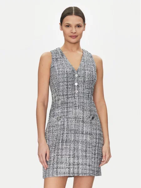 Φόρεμα κοκτέιλ Guess γκρι