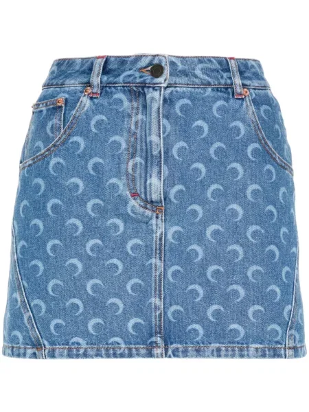 Fustă din denim Marine Serre albastru