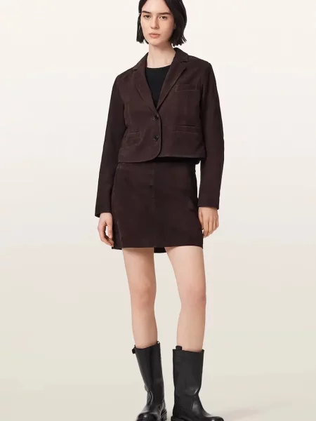 Замшевый пиджак Allsaints