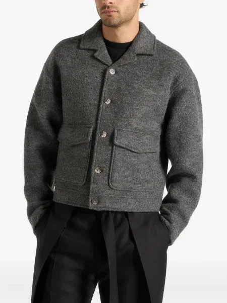 Vlněná bunda Manière De Voir šedá