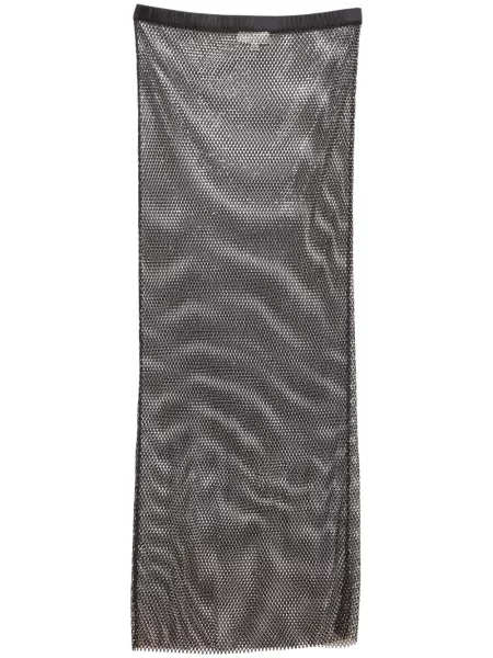 Fusta maxi Fleur Du Mal de plasă negru