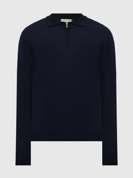 Шерстяное поло Cashmere&whiskey синее