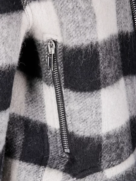 Geacă Rick Owens în carouri negru