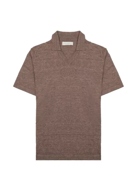Scurt tricou Luigi Gentile tricotate maro