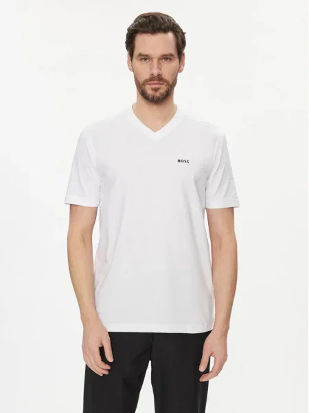Boss Tricou Tee V alb