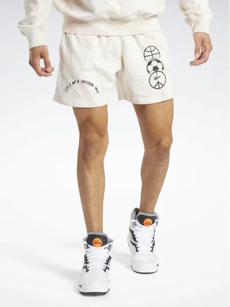Reebok Спортни шорти Classics Block Party Shorts бял