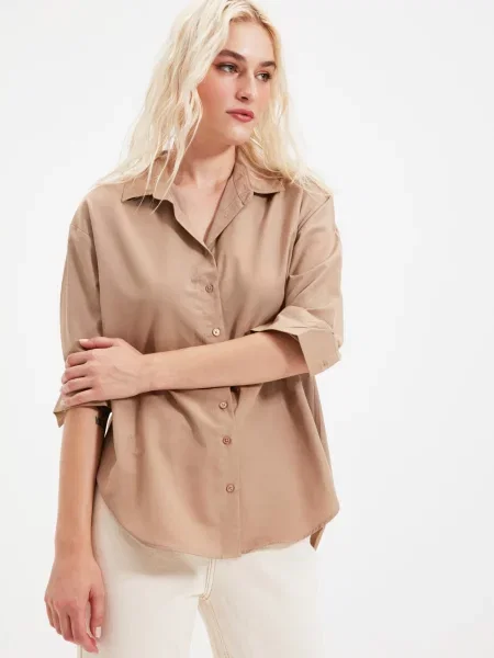 Cămașă Trendyol roz