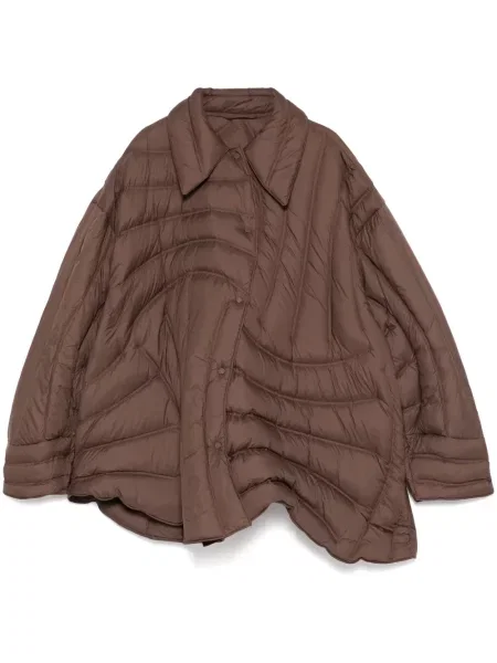 Kurtka puchowa Jnby asymetryczna brązowa