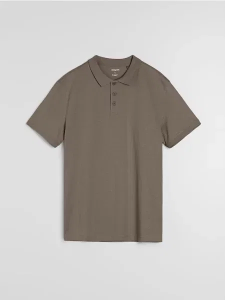 Sinsay koszulka polo brązowy