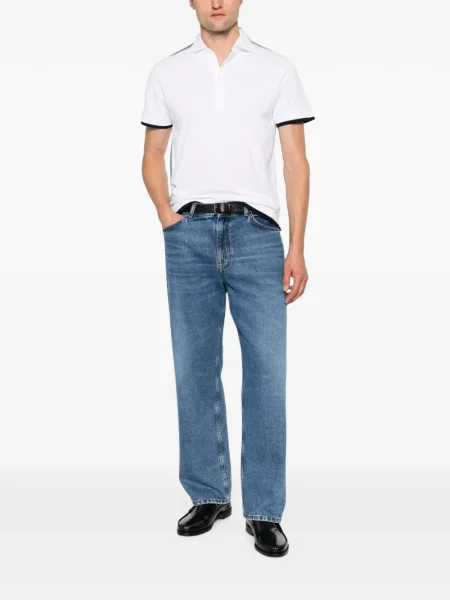 Tricou polo Jeordie's alb