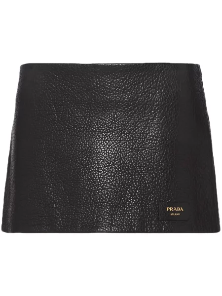 Mała mały spódnica skórzana Prada czarna