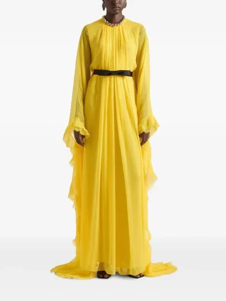 Rochie de seară Givenchy de mătase galben