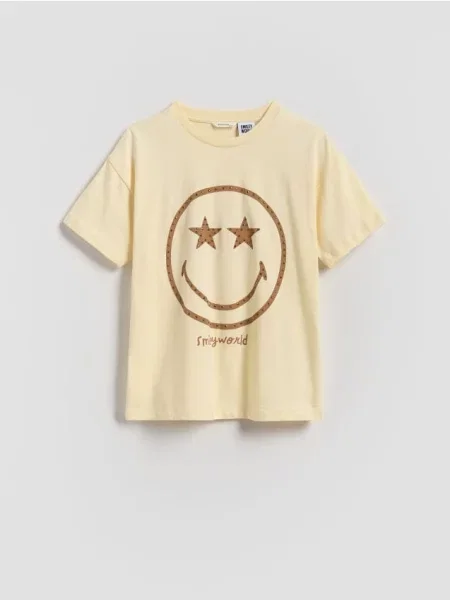 Reserved Футболка SmileyWorld® бежевий