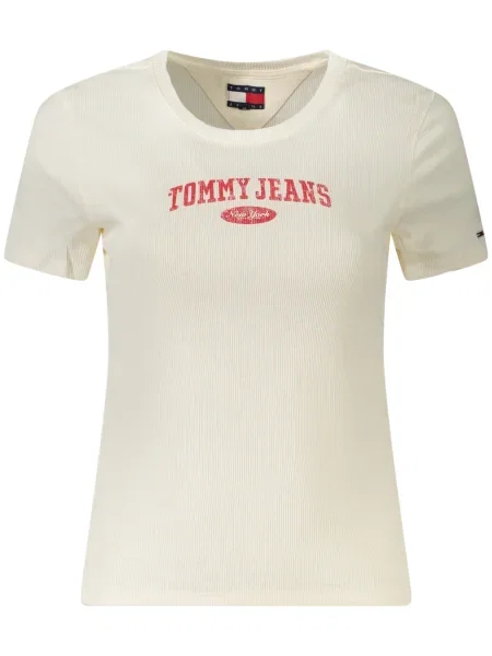 Тениска Tommy Jeans бежово бяло