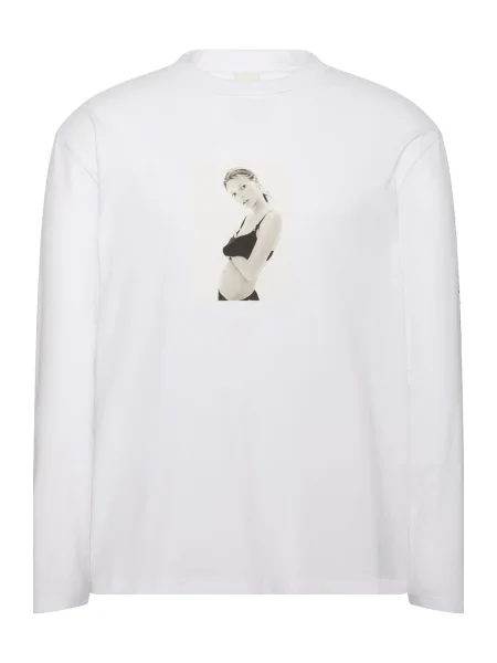 Calvin Klein Tricou CLASSIC KATE gri deschis / negru alb