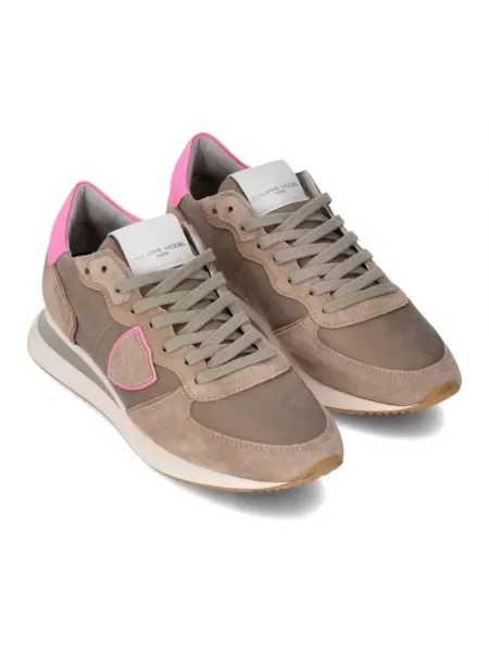 Buty do biegania Philippe Model zamszowe do biegania beżowe