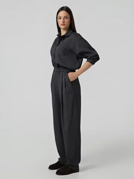 Брюки палаццо Emporio Armani синие