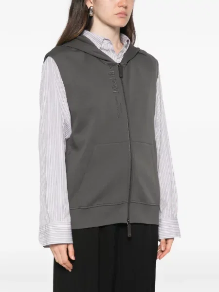 Hanorac cu glugă 's Max Mara fără mâneci gri