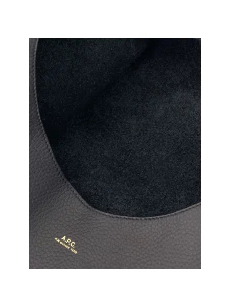 Torebka hobo A.p.c. skórzana czarna