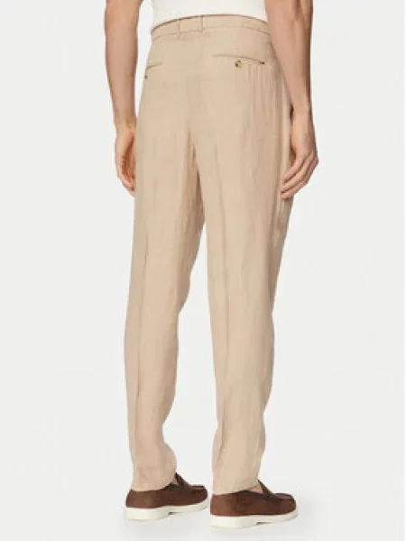 Tommy Hilfiger Szövet nadrág Smart Casual Sötét bézs
