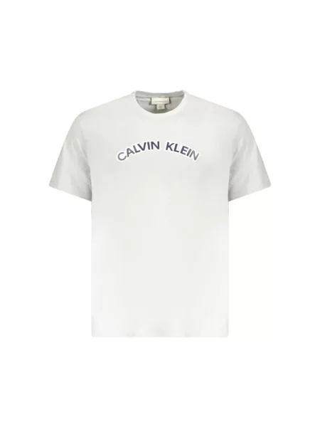 Krótka koszulka Calvin Klein z krótkim rękawem szara