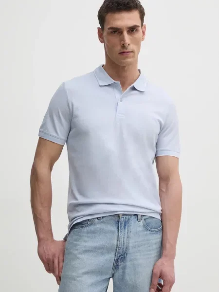 Calvin Klein Тениска с яка и син