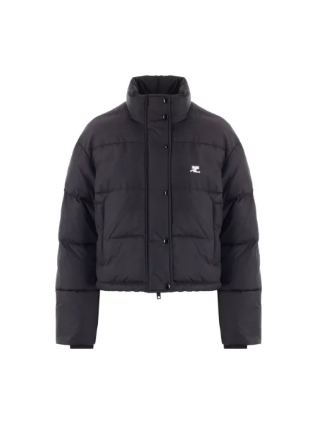 Kurtka puchowa Courreges z autografem czarna