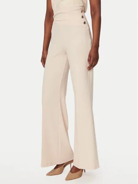 Rinascimento Spodnie palazzo Flare Fit beżowy