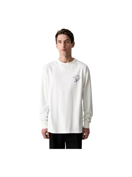 Drôle de Monsieur Esquisse Slogan longsleeve biała
